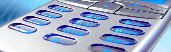 close up of a cell phone keypad