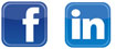 Facebook and LinkedIn logos