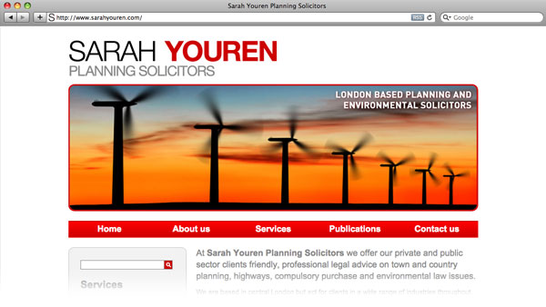 Sarah Youren Planning Solicitors' website