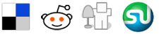 Social bookmarking sites logos