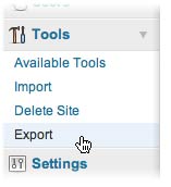 export at wordpress.com